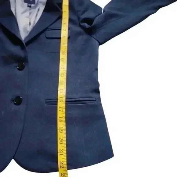 Gap Blazer Single Breasted Dark Navy Blue Satin Lined Professional Women's 4 - Picture 13 of 13